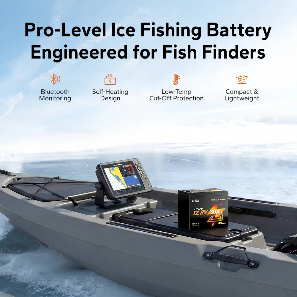 12V 30Ah Bluetooth LiFePO4 Battery with Self-Heating Function
