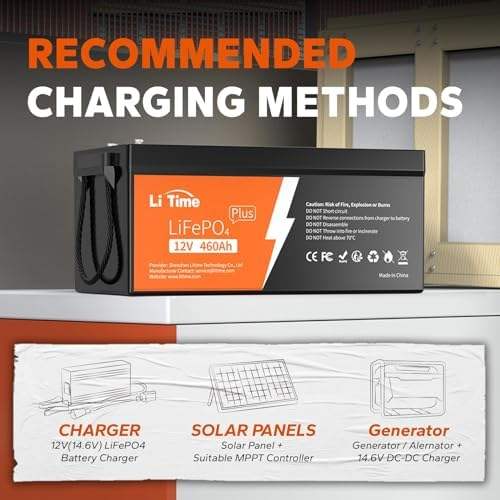 12.8V 460Ah Plus LiFePO4 Battery with 4P4S Expansion Multi-Protection System