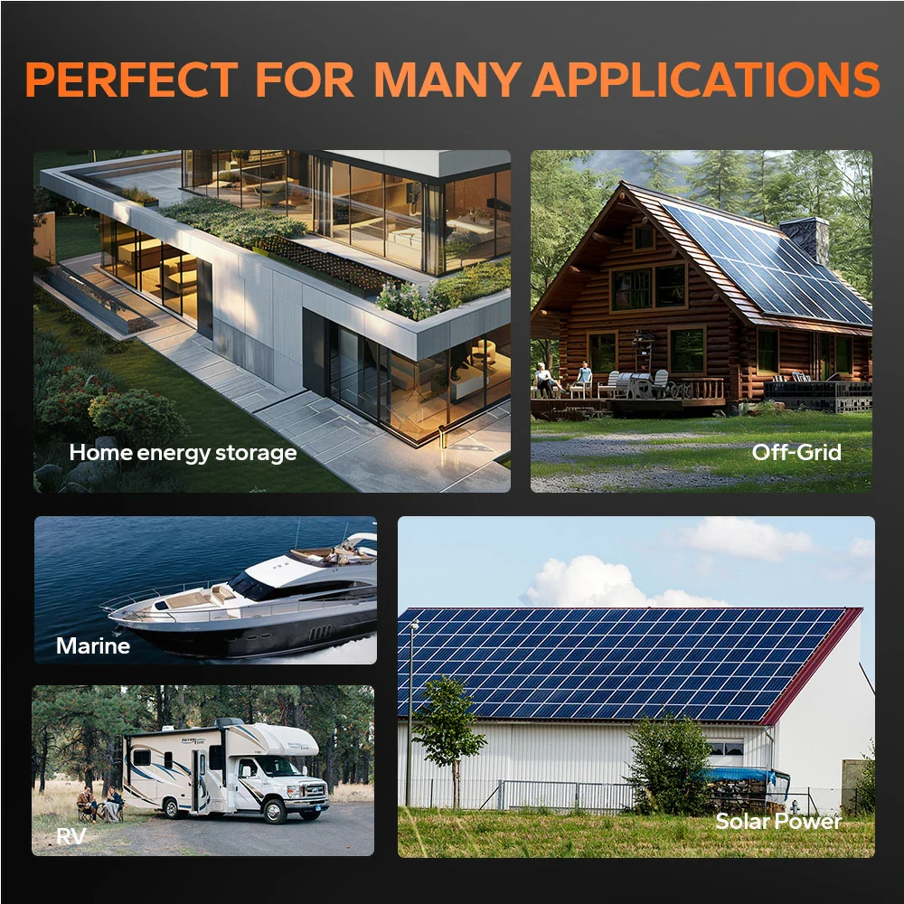LiTime 24V 280Ah Lithium Battery For Off-grid & Home Backup with Low-Temp Protection