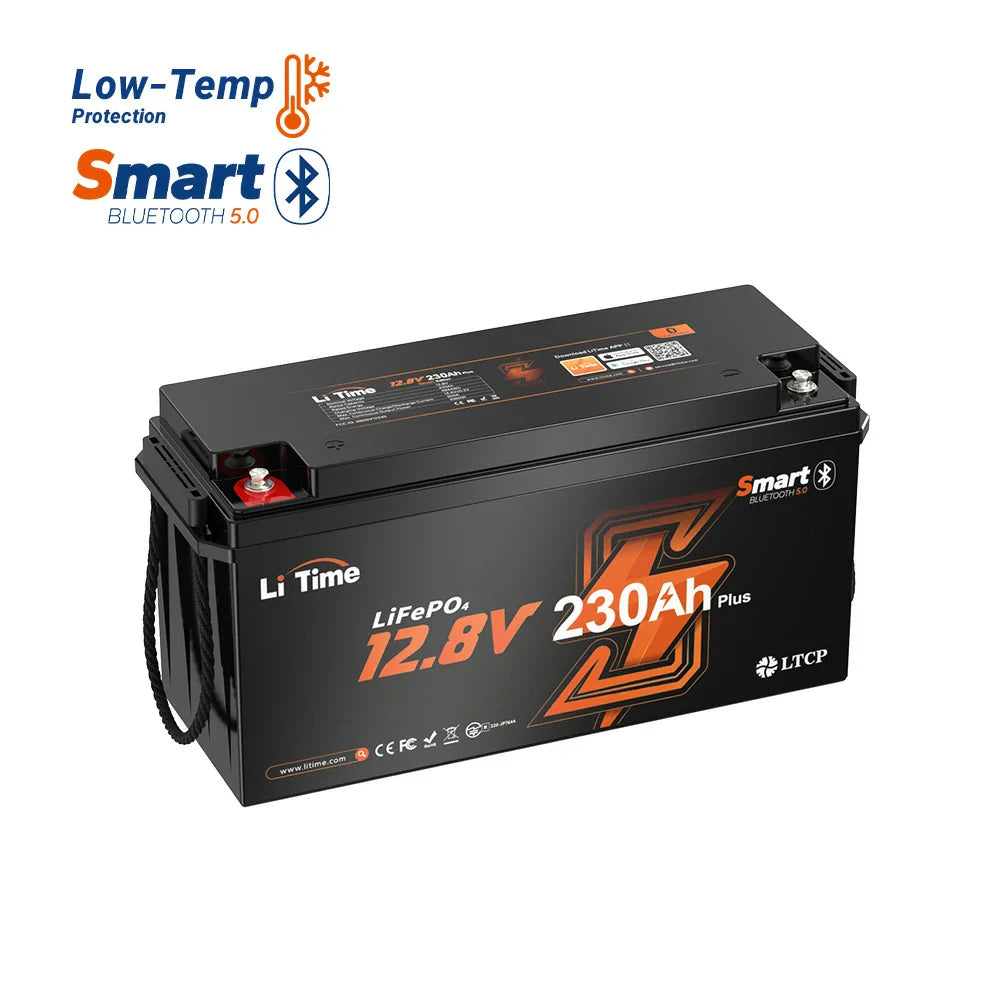 LiTime 12V 230Ah Bluetooth Lithium RV Battery with Low-Temp Protection