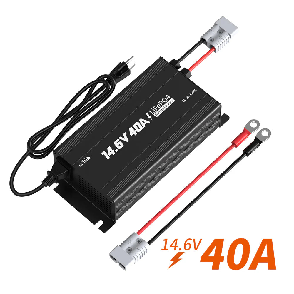 LiTime 12V (14.6V) 40A Mountable Lithium ion Battery Charger