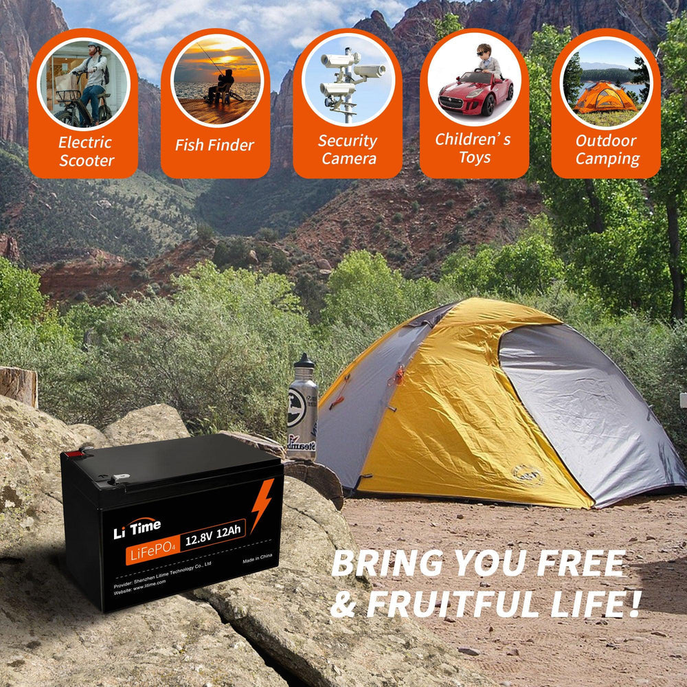 LiTime 12V 12Ah Compact LiFePO4 Battery