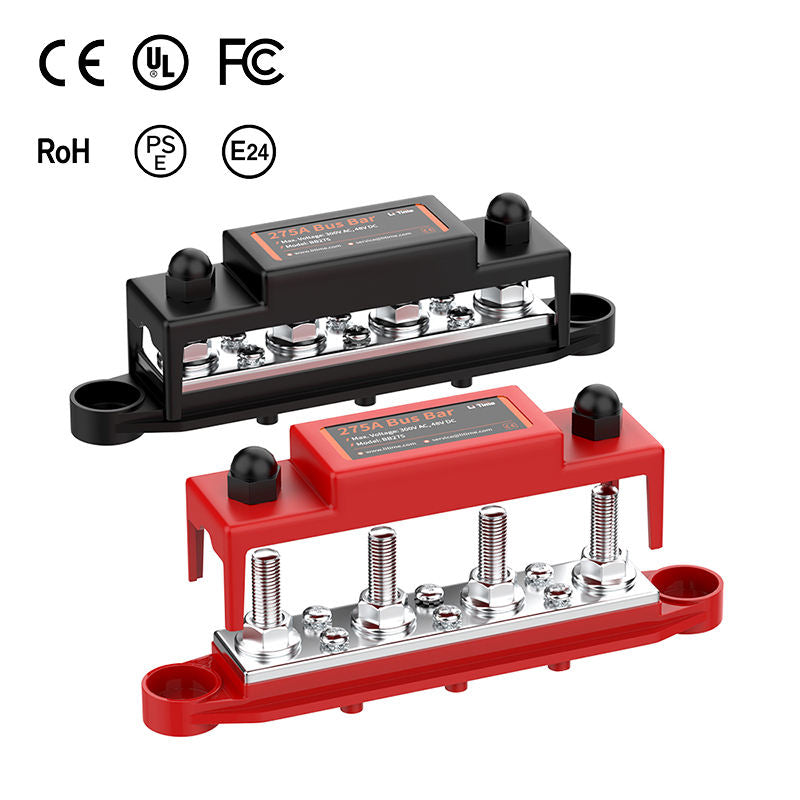 275A Battery Bus Bar M8 M4 Power Distribution Block for LiFePO4 Battery Systems