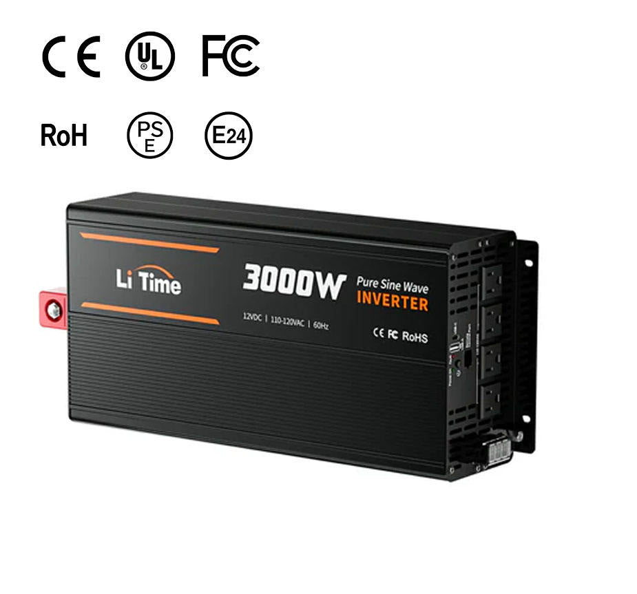 LiTime 12V 3000W Pure Sine Wave Inverter for RVs, Off-Grid & Backup Power