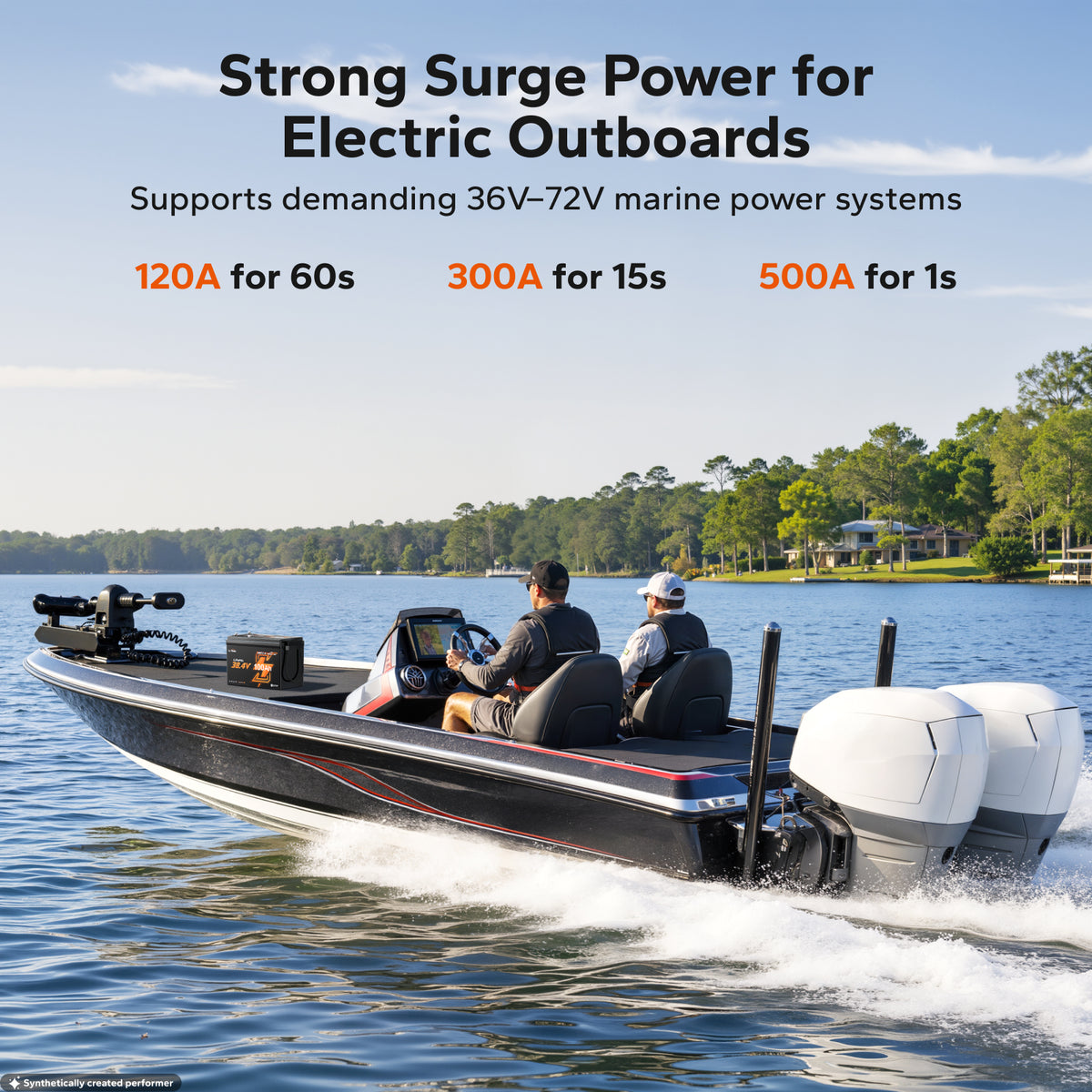 LiTime 36V 100Ah Bluetooth LiFePO4 Battery for 36V Trolling Motors, Electric Outboards & Golf Carts