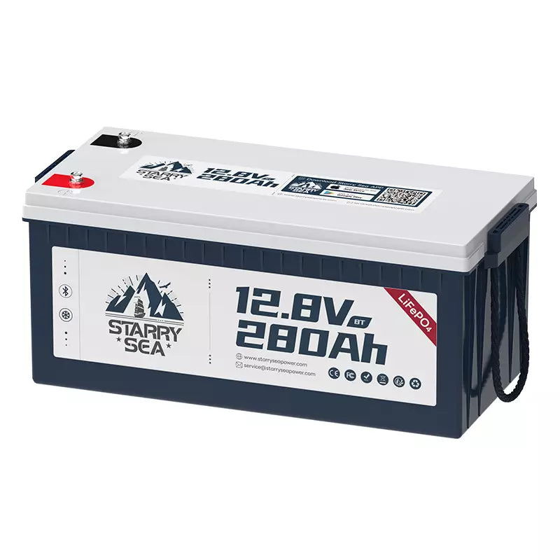 Starry Sea 12.8V 280Ah Low Temperature Cutoff Protection LiFePO4 Battery, 3.584kWh Energy, 200A BMS.