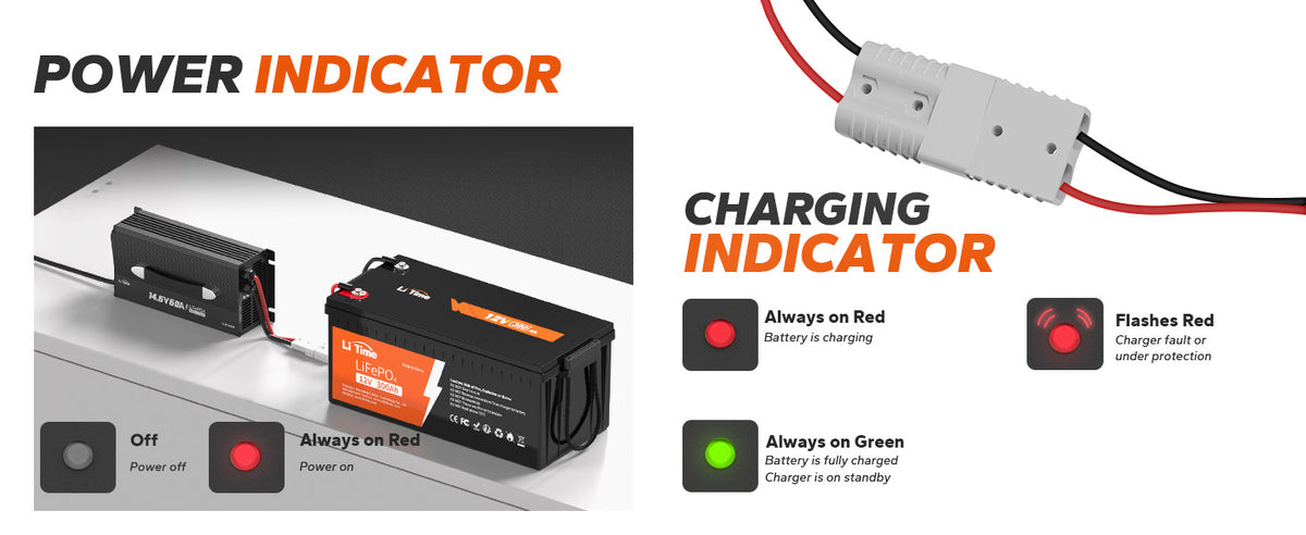 LiTime 12V 60A AC-DC LiFePO4 Battery Charger for RV, Marine & Large-Capacity Batteries