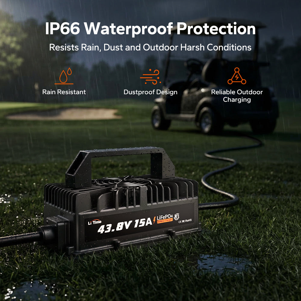 LiTime 36V 15A Waterproof LiFePO4 Battery Charger