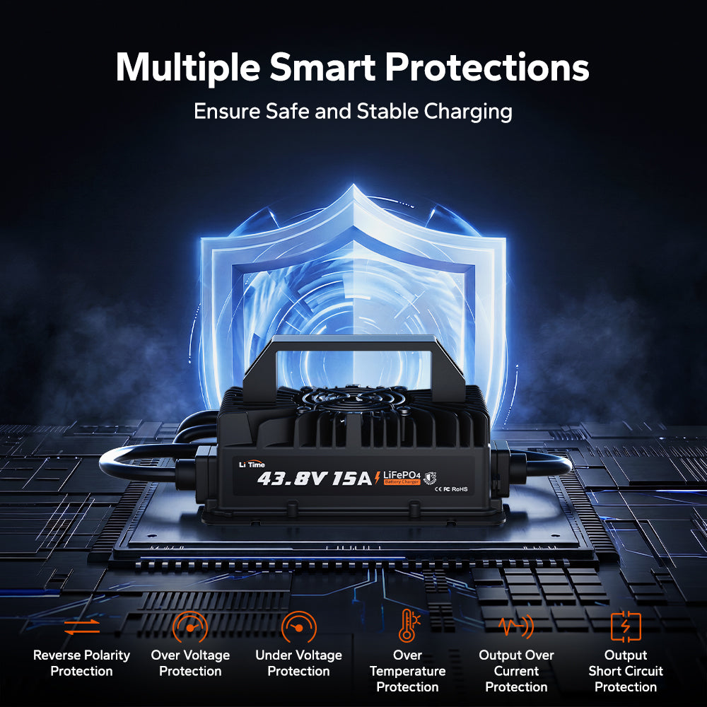 LiTime 36V 15A Waterproof LiFePO4 Battery Charger