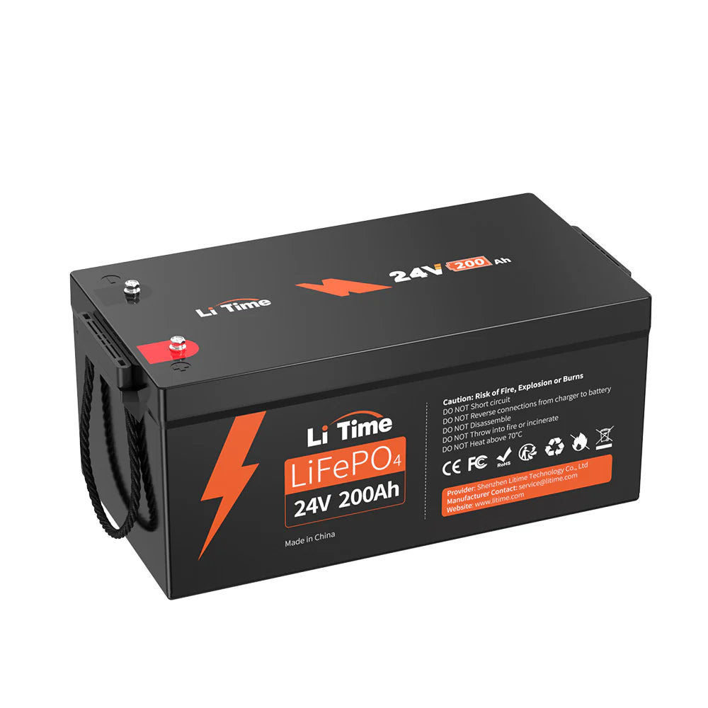 LiTime 24V 200Ah Group 8D LiFePO4 Lithium Battery