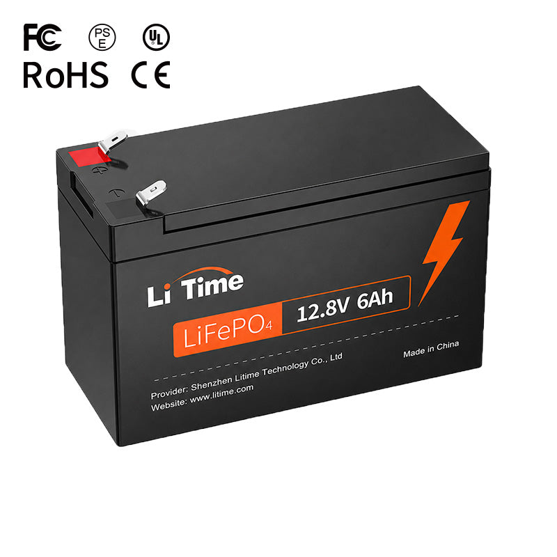 LiTime 12V 6Ah Compact LiFePO4 Battery