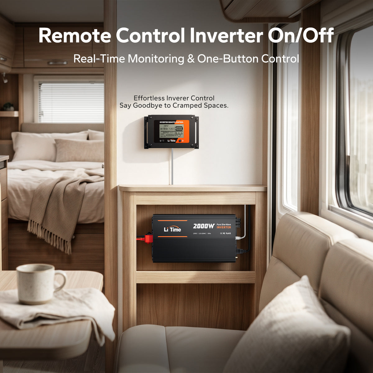 12V 2000W Pure Sine Wave Inverter with 4000W Peak Power