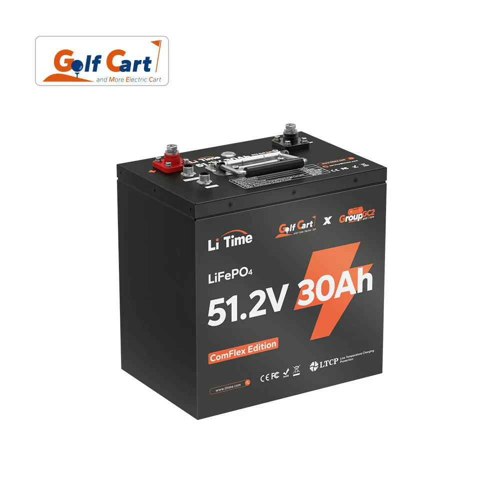 LiTime 48V 30Ah Lithium Golf Cart GC2 Battery with CAN/RS485 Communication