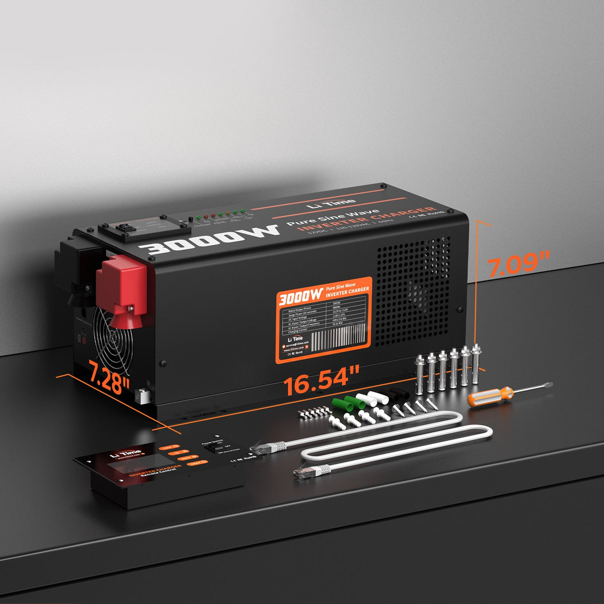 LiTime 12V 3000W Pure Sine Wave Inverter Charger for RV, Marine & Off-Grid Power