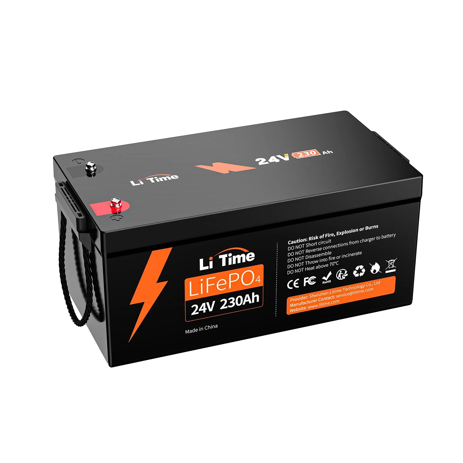 LiTime 24V 230Ah Deep Cycle LiFePO4 Lithium Trolling Motor Battery