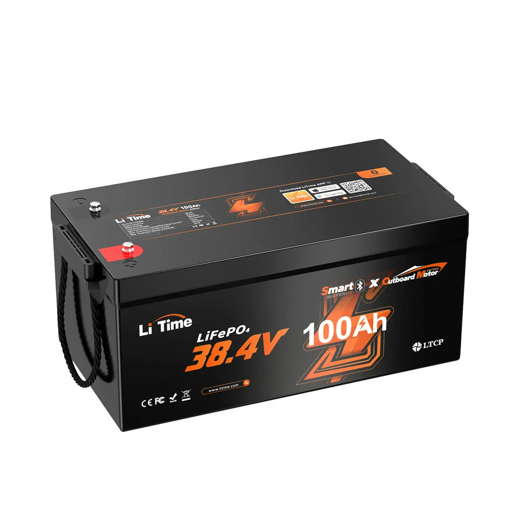 LiTime 36V 100Ah OBM Outboard Motor Lithium Marine Electric Boat Battery