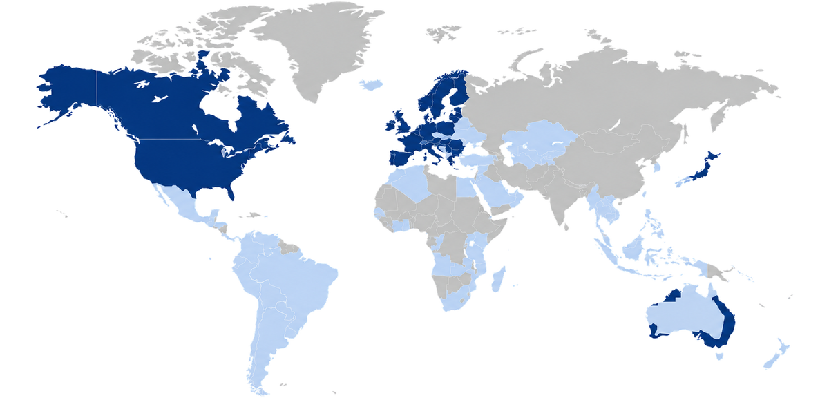LiTime global warehouse and distribution network map showing overseas warehouse locations and international supply coverage